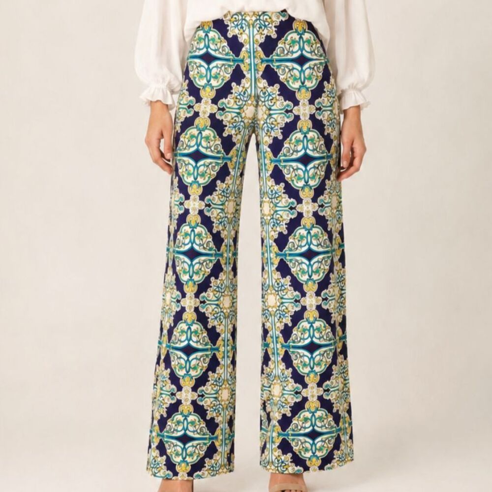 Boho Wide Leg Palazzo Pants‎ Size Small